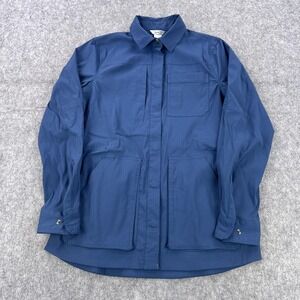 Duluth Trading Jacket Mens XS Blue No Fly Zone Insect Repellent Ripstop Utility